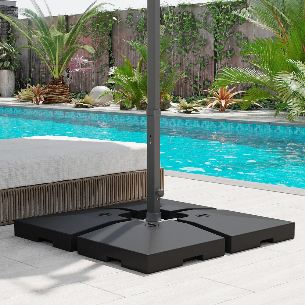 Base de parasol robuste en acier pour terrasse ou jardin