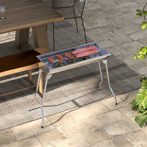 Stainless steel charcoal barbecue