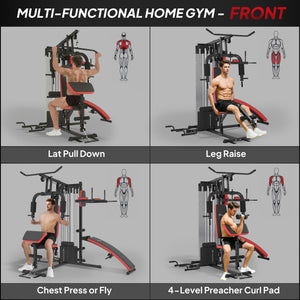 Multi-functional weight bench with abdominal bench