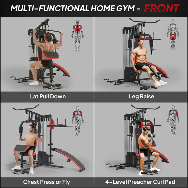 Multi-functional weight bench with abdominal bench