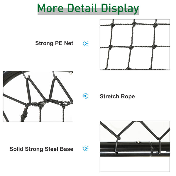 Adjustable angle rebound net