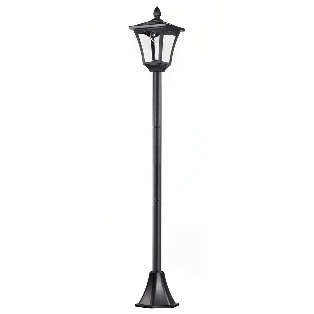 Simple solar street light, black