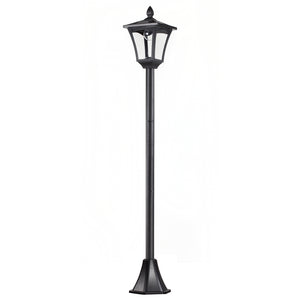 Simple solar street light, black
