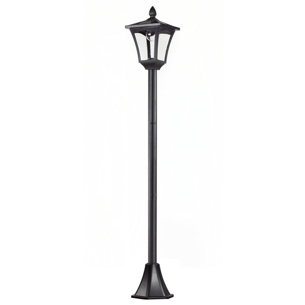 Simple solar street light, black