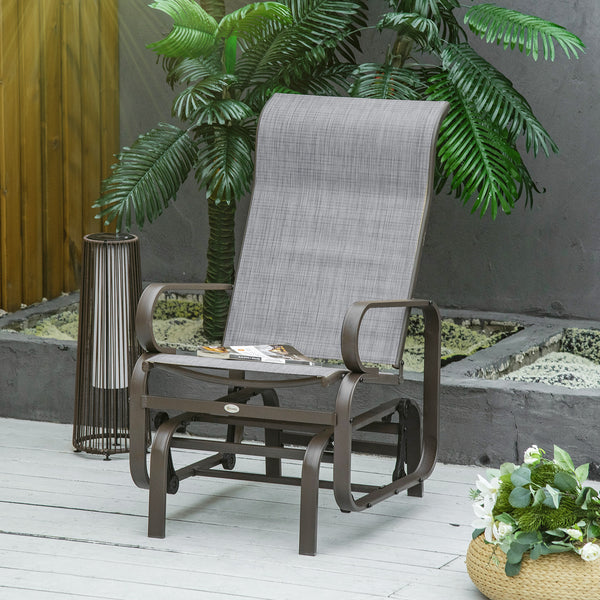 Rocking chair, brown/grey