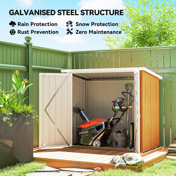 Metal garden shed with double door