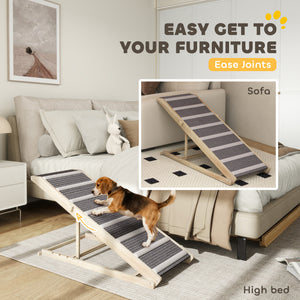 Dog ramp with 4 adjustable heights