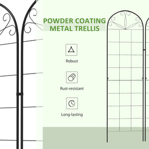 Set of 2 garden trellises for climbing plants