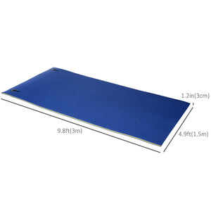 Roll-up floating mat, blue