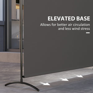 Single-panel room divider, UV30+ protection, dark grey