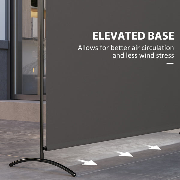 Single-panel room divider, UV30+ protection, dark grey