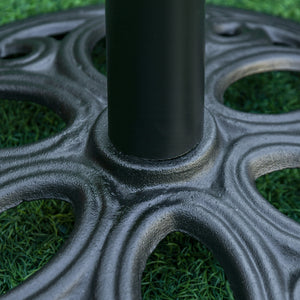 Patio Umbrella Stand, Fits 1.5" and 2" Diameter Poles, Black