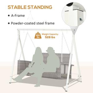 Metal swing stand, white