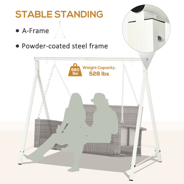Metal swing stand, white