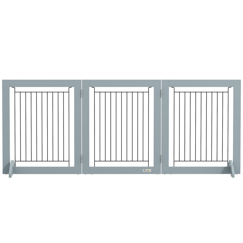 Freestanding Pet Gate, Grey