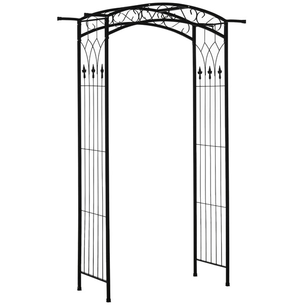 Outdoor garden arch, black