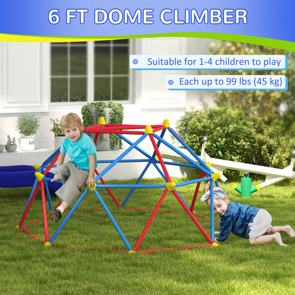 Geometric climbing dome made of rust and UV resistant steel