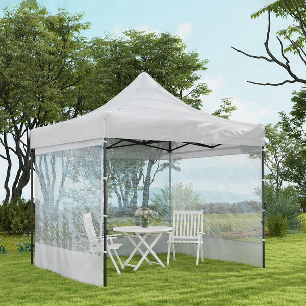 10 x 10 folding gazebo with wheeled carry bag and side panels
