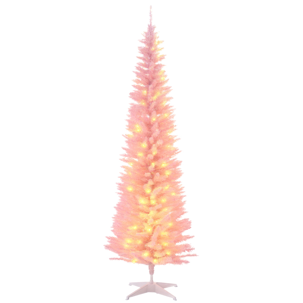 6ft Pre-Lit Pink Artificial Christmas Tree