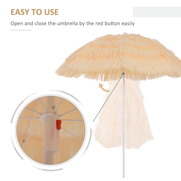 6-foot beach umbrella, wheat color