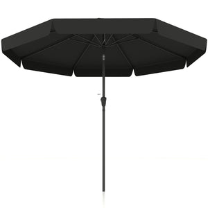 2.6" Table Umbrella with Tilt and Crank for Garden, Yard, Patio, Black