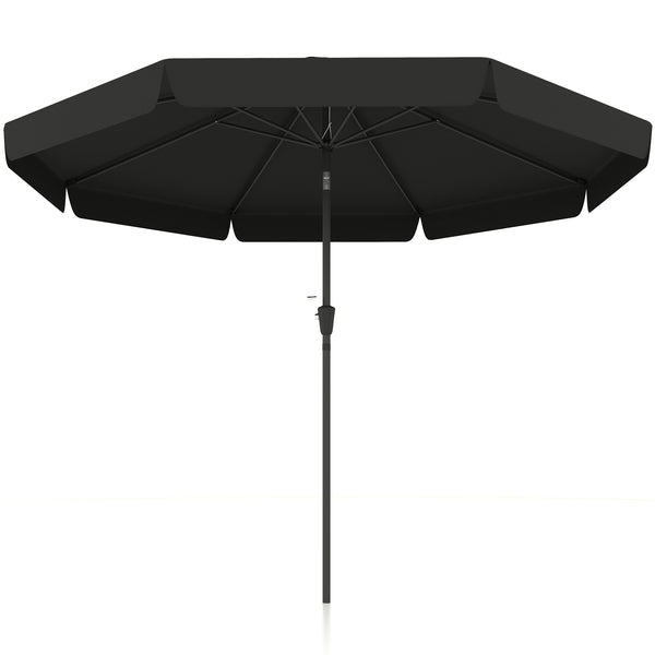 2.6" Table Umbrella with Tilt and Crank for Garden, Yard, Patio, Black