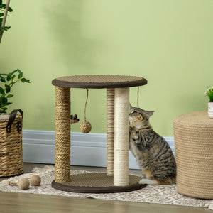 43cm scratching post with hanging toys