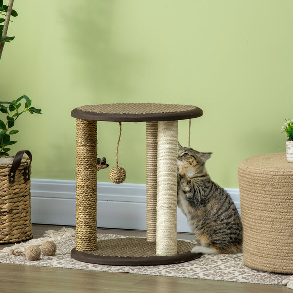 43cm scratching post with hanging toys