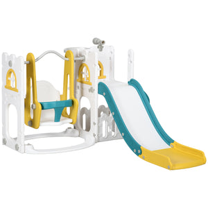 6-in-1 Yellow Swing and Slide Set