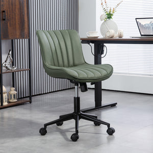 Office chair without armrests, dark green.
