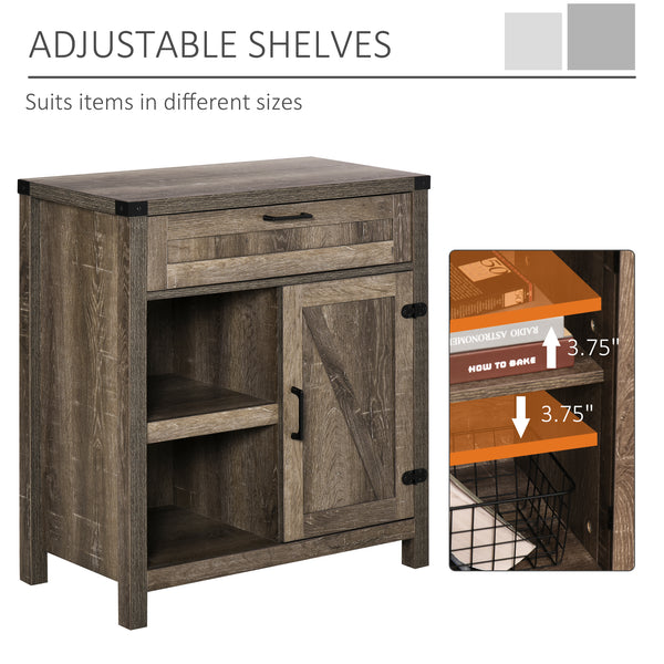 Modern farmhouse rustic storage buffet, in dark oak