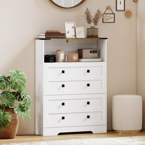 Shoe cabinet with 2 tilt-out shoe drawers, white