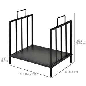 44.5cm Heavy Duty Metal Log Rack with Side Handles