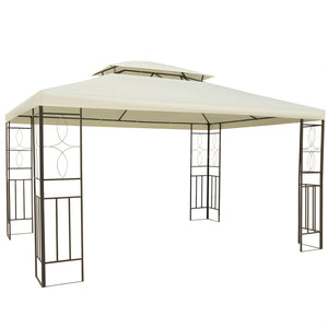 10 x 13 ft Gazebo with Ventilated Roof, Cream White