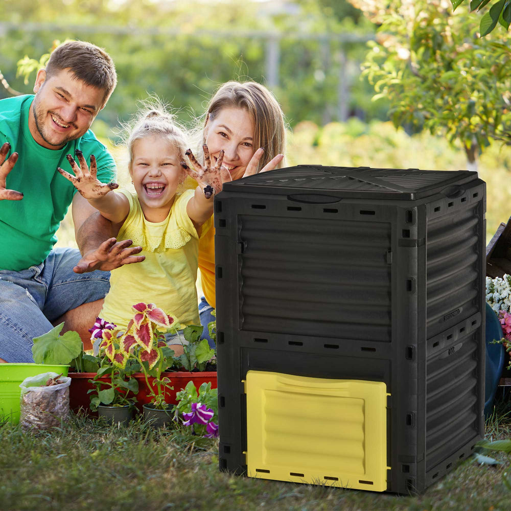 80-gallon (303-liter) garden composter, yellow