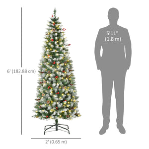 6ft Frosted Pencil Christmas Tree