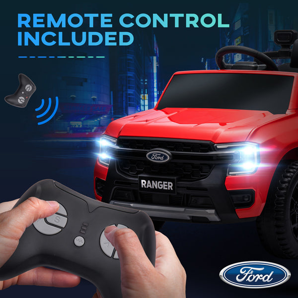 Ford Ranger 12V with rear storage, remote control, red