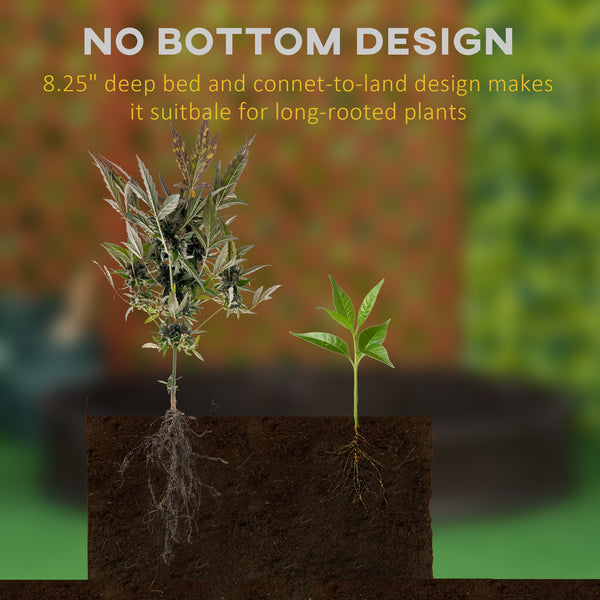 Round above-ground planter for flowers, herbs and vegetables