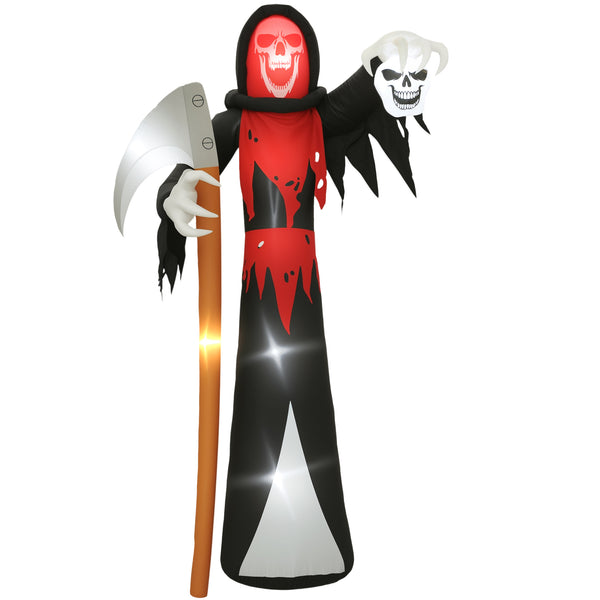3.6m Inflatable Halloween Grim Reaper with Built-in Lights for Halloween Party