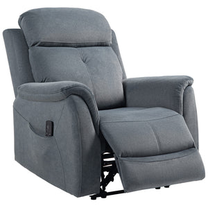 Recliner Chair with Vibration Massage and Side Pockets, Dark Gray