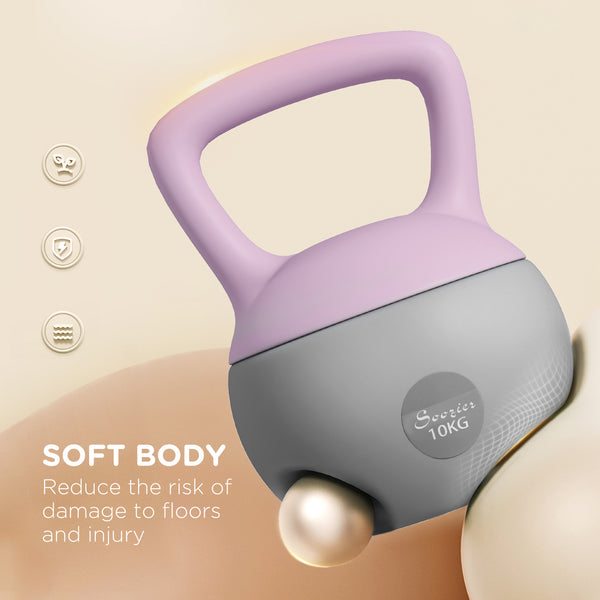 22 lb kettlebell with non-slip handle and stable base – Purple
