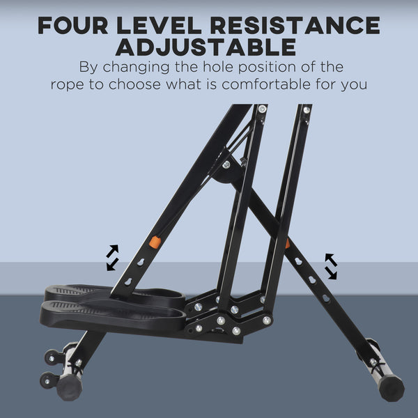 Elliptical trainer with four resistance levels, LCD display and heart rate sensor