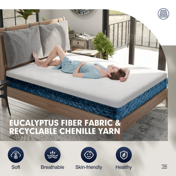 10-inch mattress with jacquard fabric cover in a box - full size