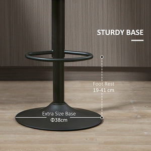 Set of 2 modern bar stools in faux leather, brown