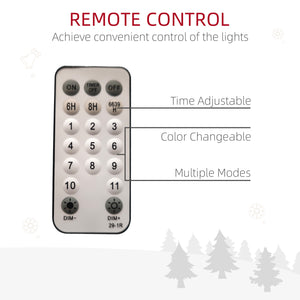 7ft Pre-Lit Artificial Christmas Tree with Dual-Color LED Lights