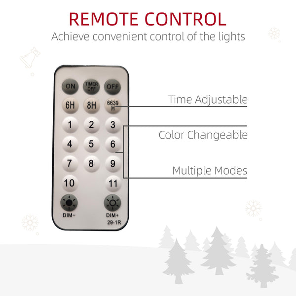 7ft Pre-Lit Artificial Christmas Tree with Dual-Color LED Lights