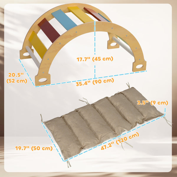 3 in 1 Wooden Climbing Toy with Cushion 