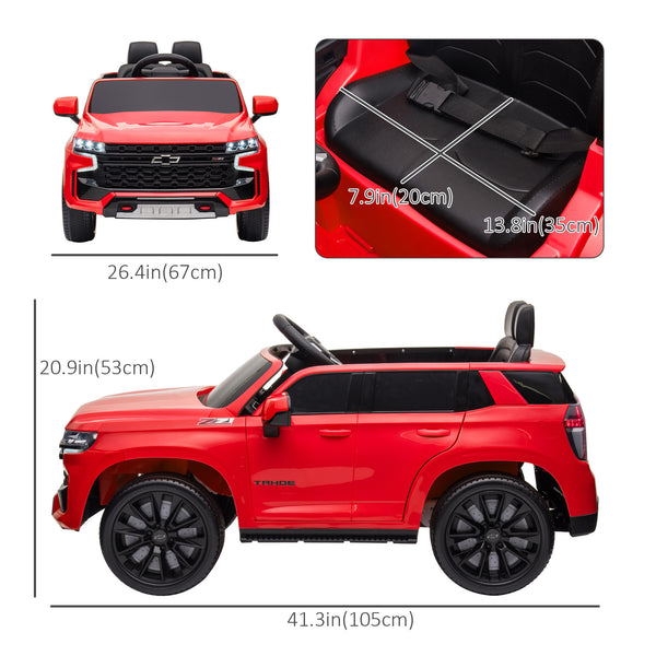 Chevrolet TAHOE 12V with remote control, red