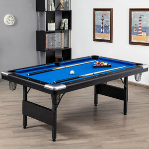 6-foot Folding Pool Table - Blue