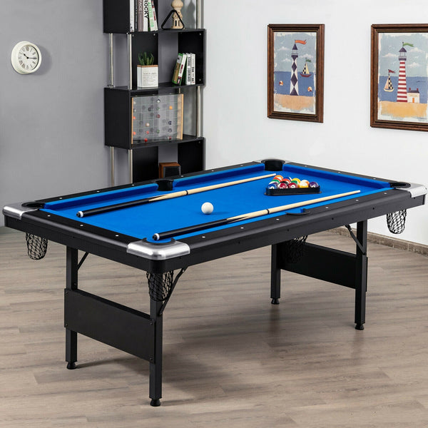 6-foot Folding Pool Table - Blue